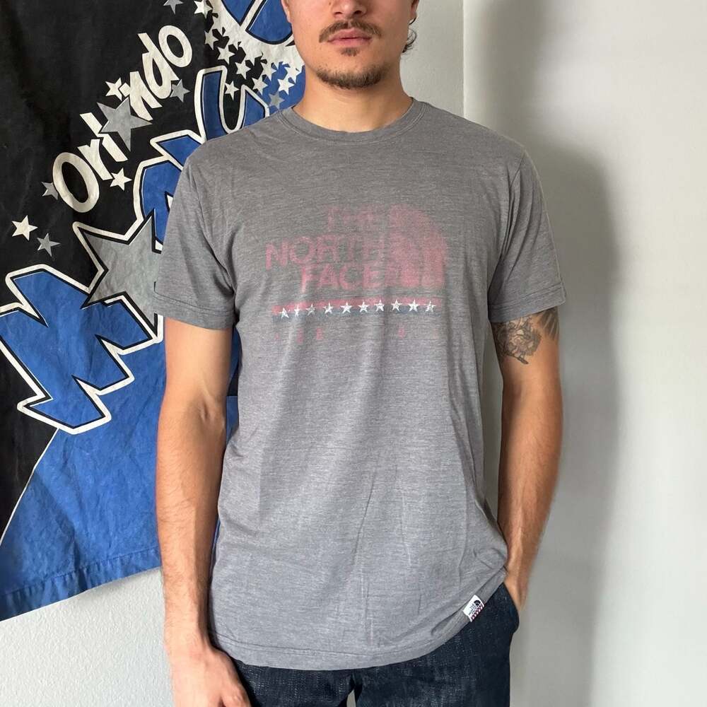 The North Face Americana 1966–2016 Graphic T-Shirt Gray Slim Fit Men’s XL